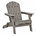 Poltrona da giardino Adirondack 79 x 89 x 93 cm grigia in materiale sintetico effetto legno