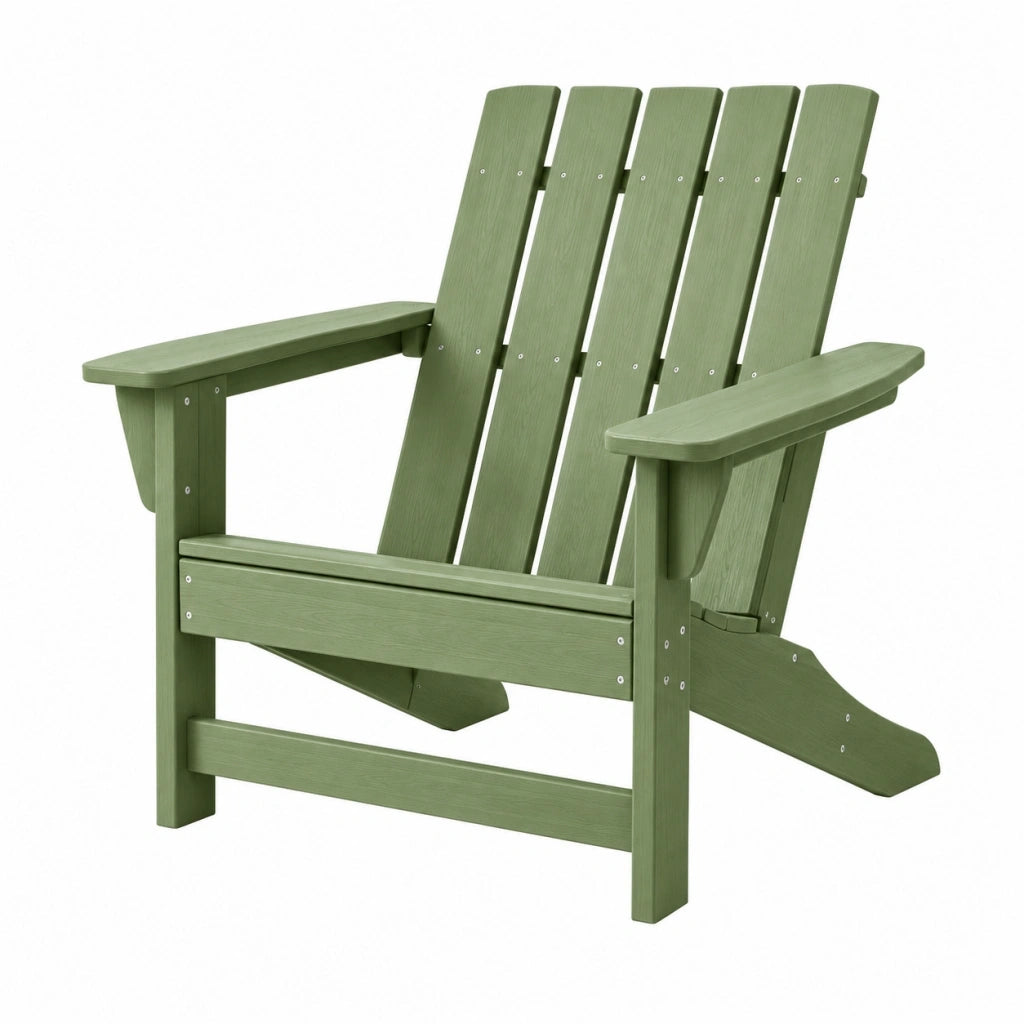 Poltrona Adirondack 83 x 79 x 97 cm in polietilene verde per esterno