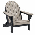 Sedia Adirondack 83 x 78 x 98 cm in plastica grigio/nero per esterno pieghevole