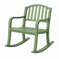 Sedia a dondolo 68 x 85 x 105 cm in legno verde salvia con braccioli